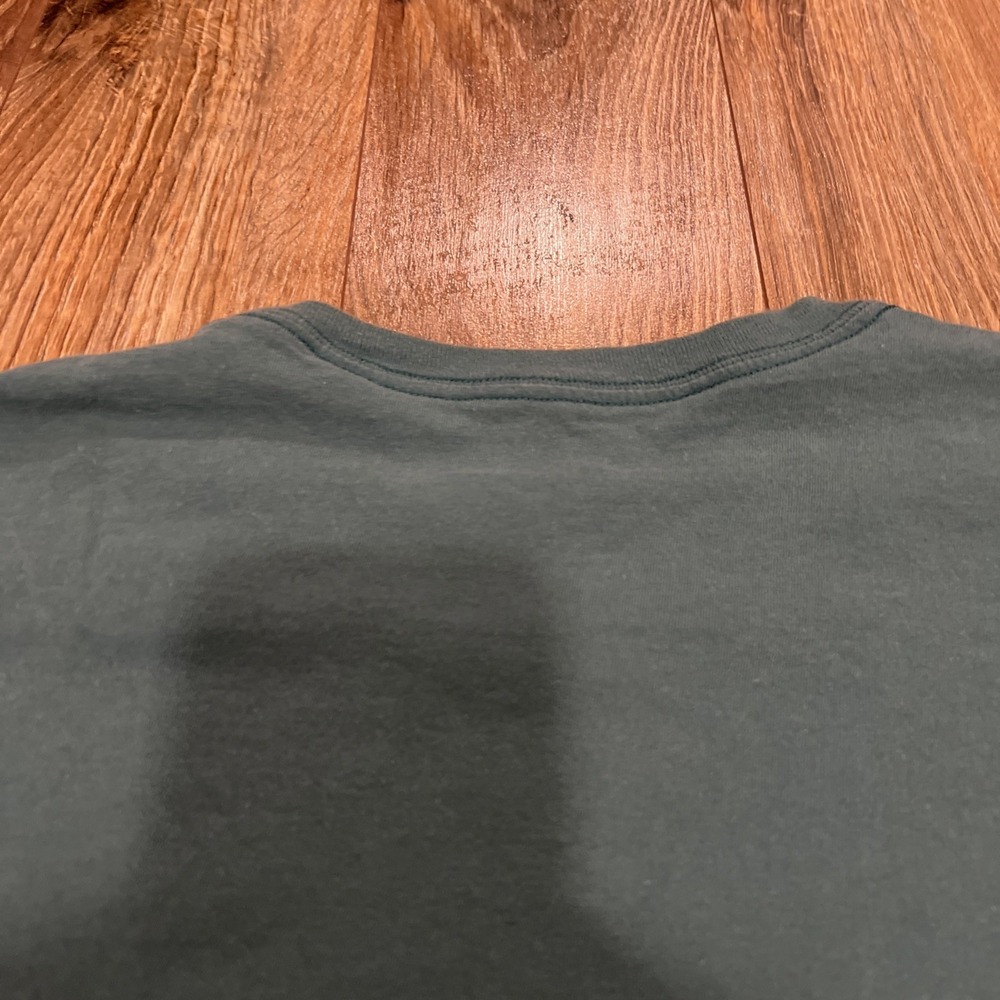 Vintage Fruit Of The Loom Pocket Blank T Shirt Mens XL Green - Picture 8 of 8